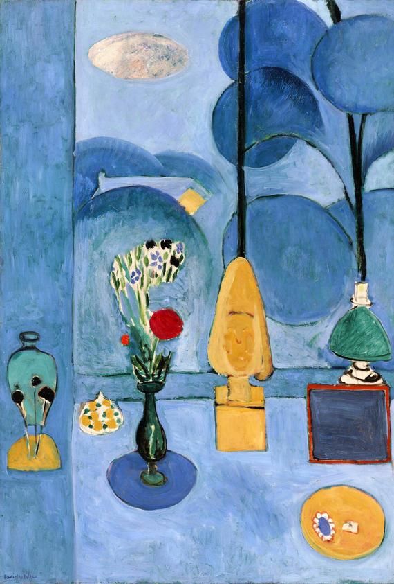 HENRI MATISSE The Blue Window Still Life Expressionist Painting