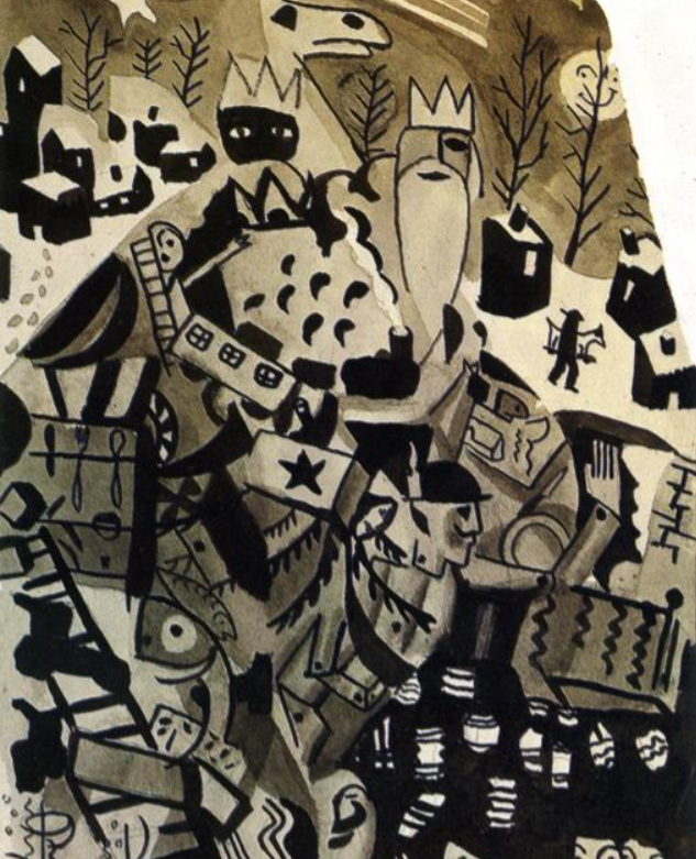 Late Night Dreams, 1923- Salvador Dali- Cubism